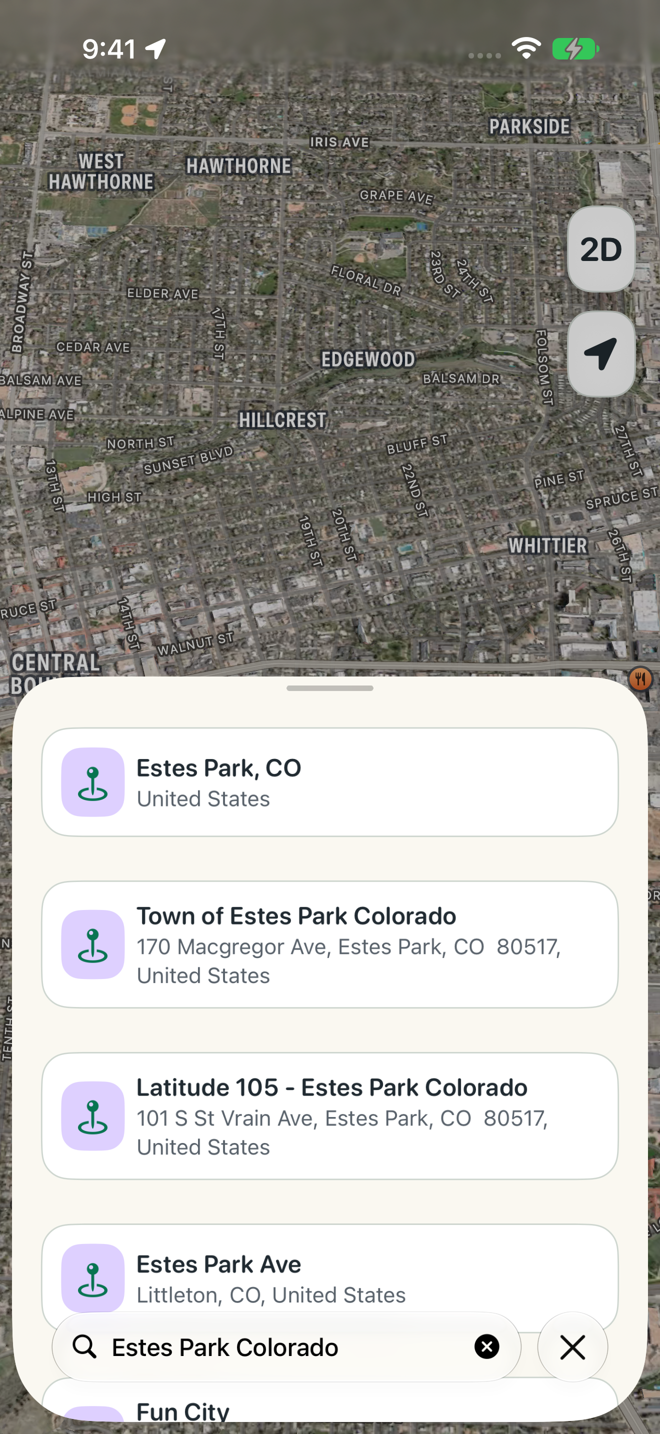 RV Trip Co-pilot version 2 destination search preview
