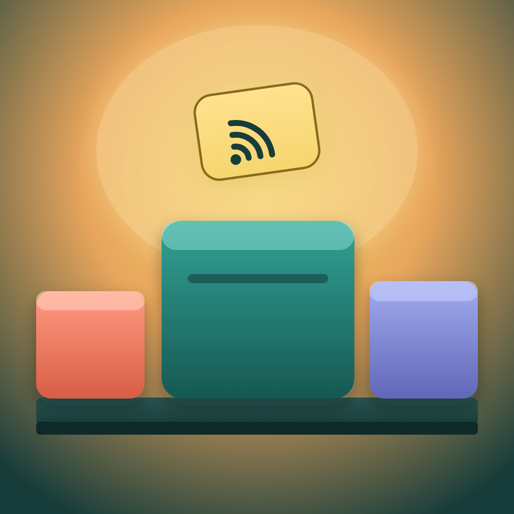 TapStow app icon showing storage bins and an NFC marker