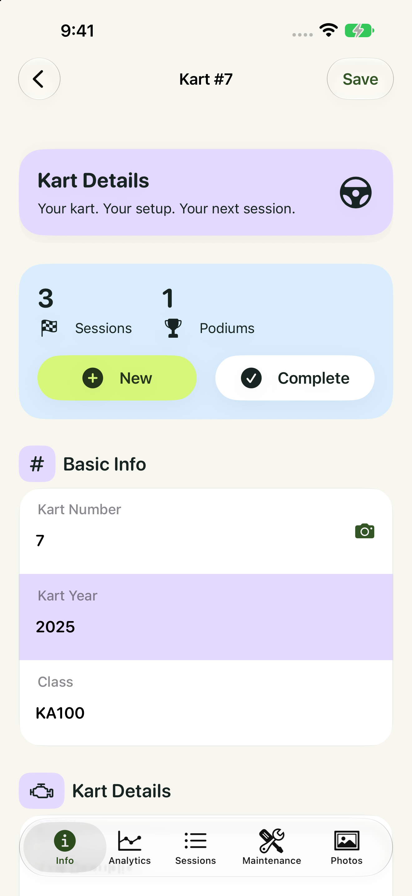 KartTrackerAI version 4 kart information